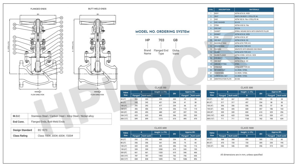 Cast Steel - Flanged End Type HP703GB - Görsel 2